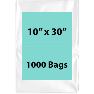 10X30 inches Clear Flat Poly Bags 1.5Mil Open Top (LDPE)